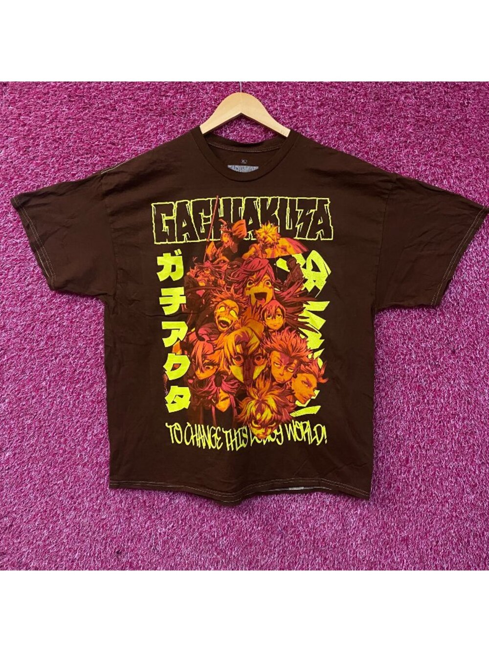Gachiakuta Group Tonal Quote Anime Cover Art Graphic T-Shirt XL